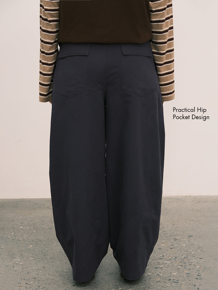 100% Cotton High-Waist Balloon Pants – an action a day