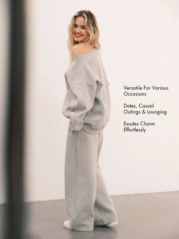 Oversized off the shoulder sweatshirt clearance