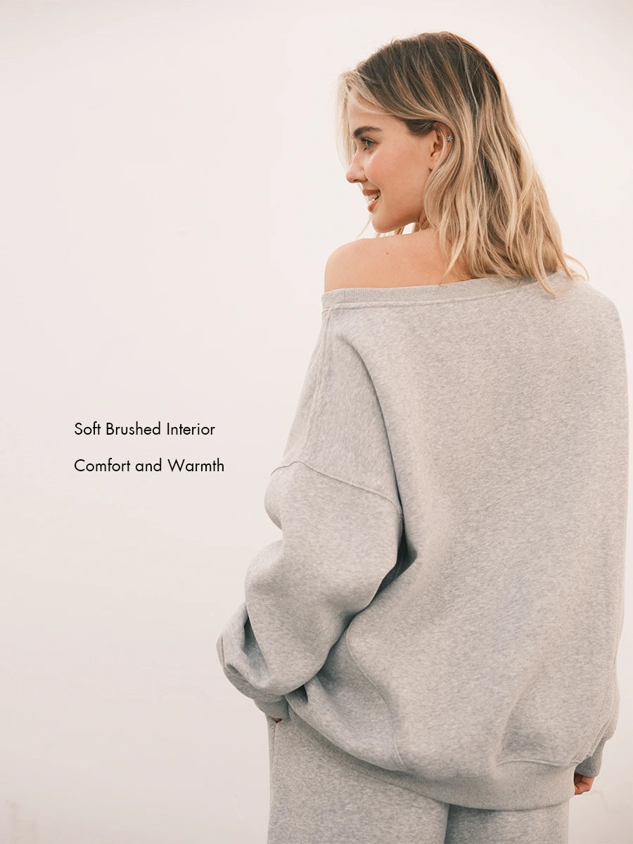 Oversized off the shoulder sweatshirt online
