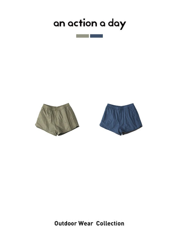 Colorblock Water-Repellent Fleece-Lined Nylon Shorts – an action a day