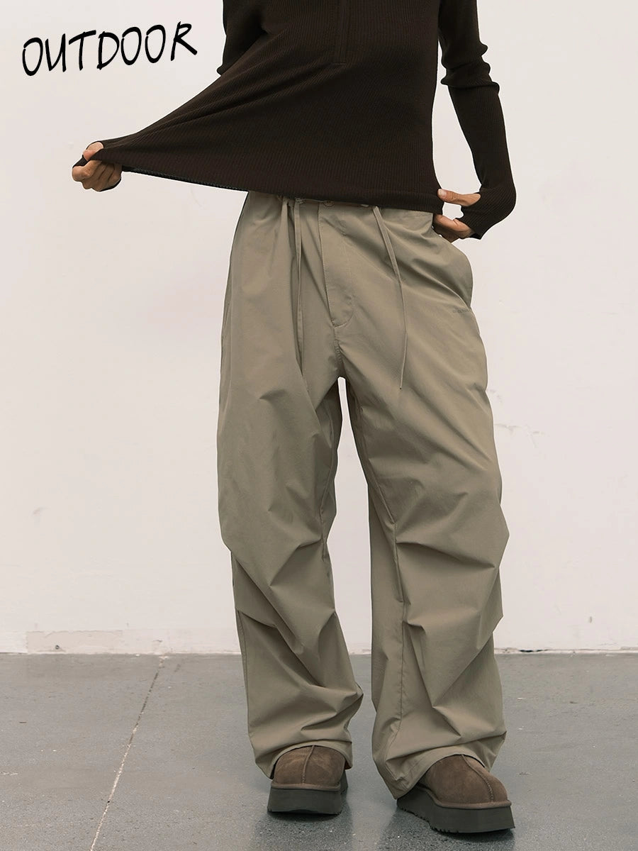 Fleece Lined Parachute Pants an action a day