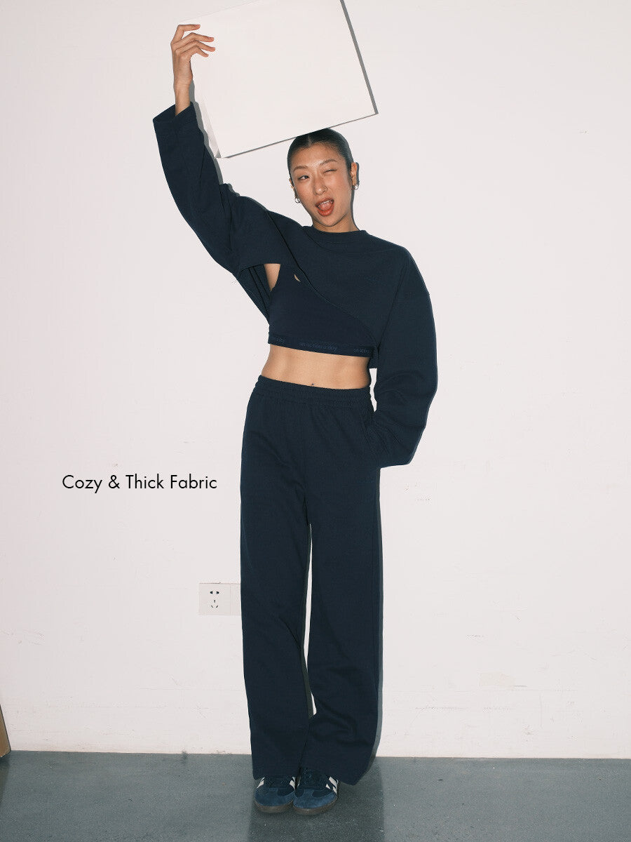 Miko Wide-Waistband Straight-Leg Sweatpants – an action a day