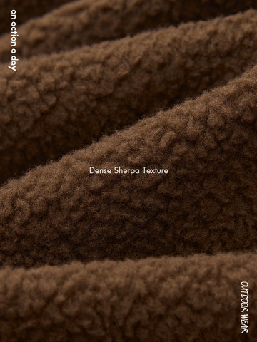 Sherpa Teddy Fleece Half-Zip Pullover – an action a day