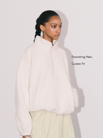 Sherpa Teddy Fleece Half-Zip Pullover – an action a day