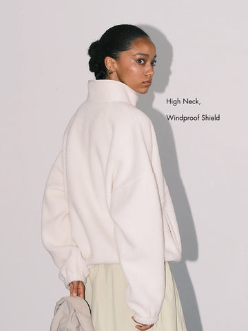 Sherpa Teddy Fleece Half-Zip Pullover – an action a day