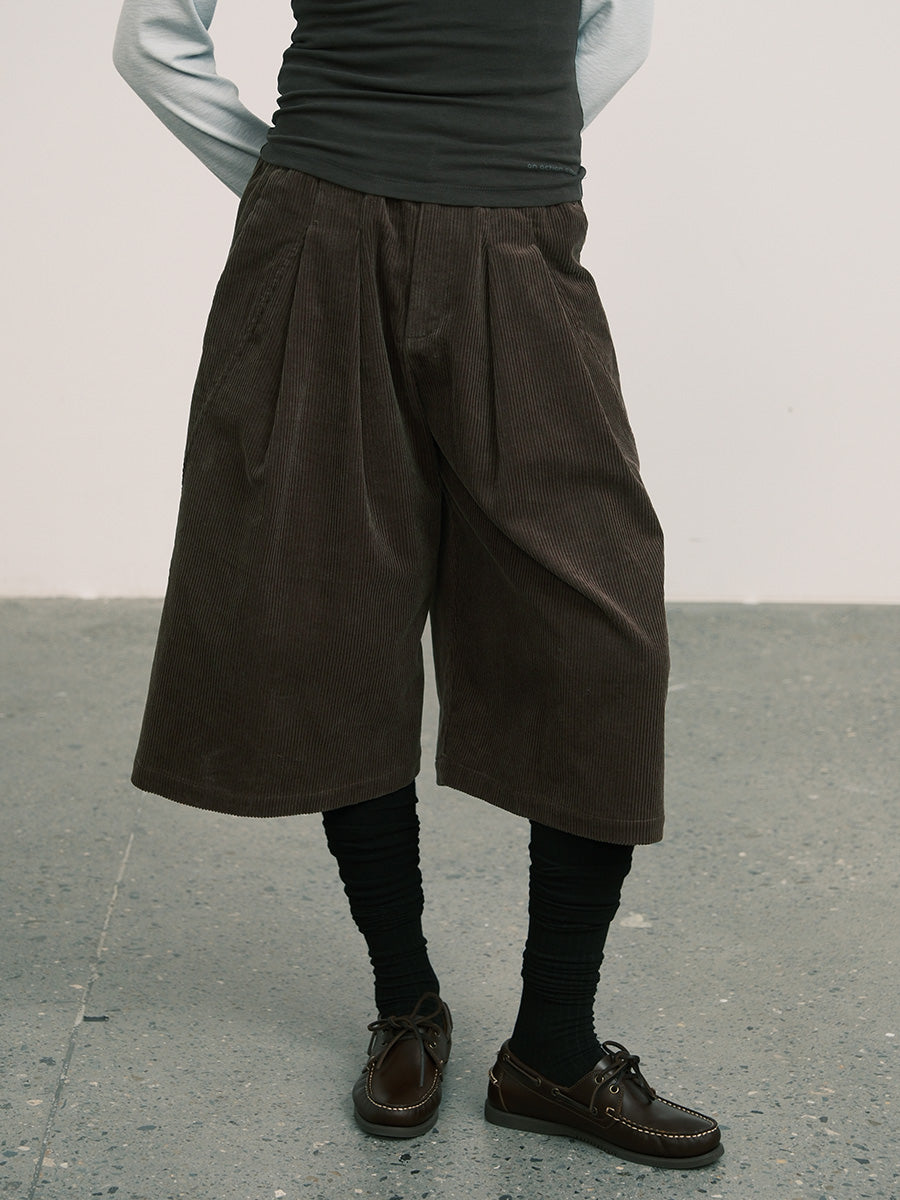 Soft 100% Cotton Corduroy Wide-Leg Cropped Pants – an action a day